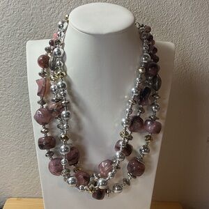 Vintage 3 Strands Elegant Necklace